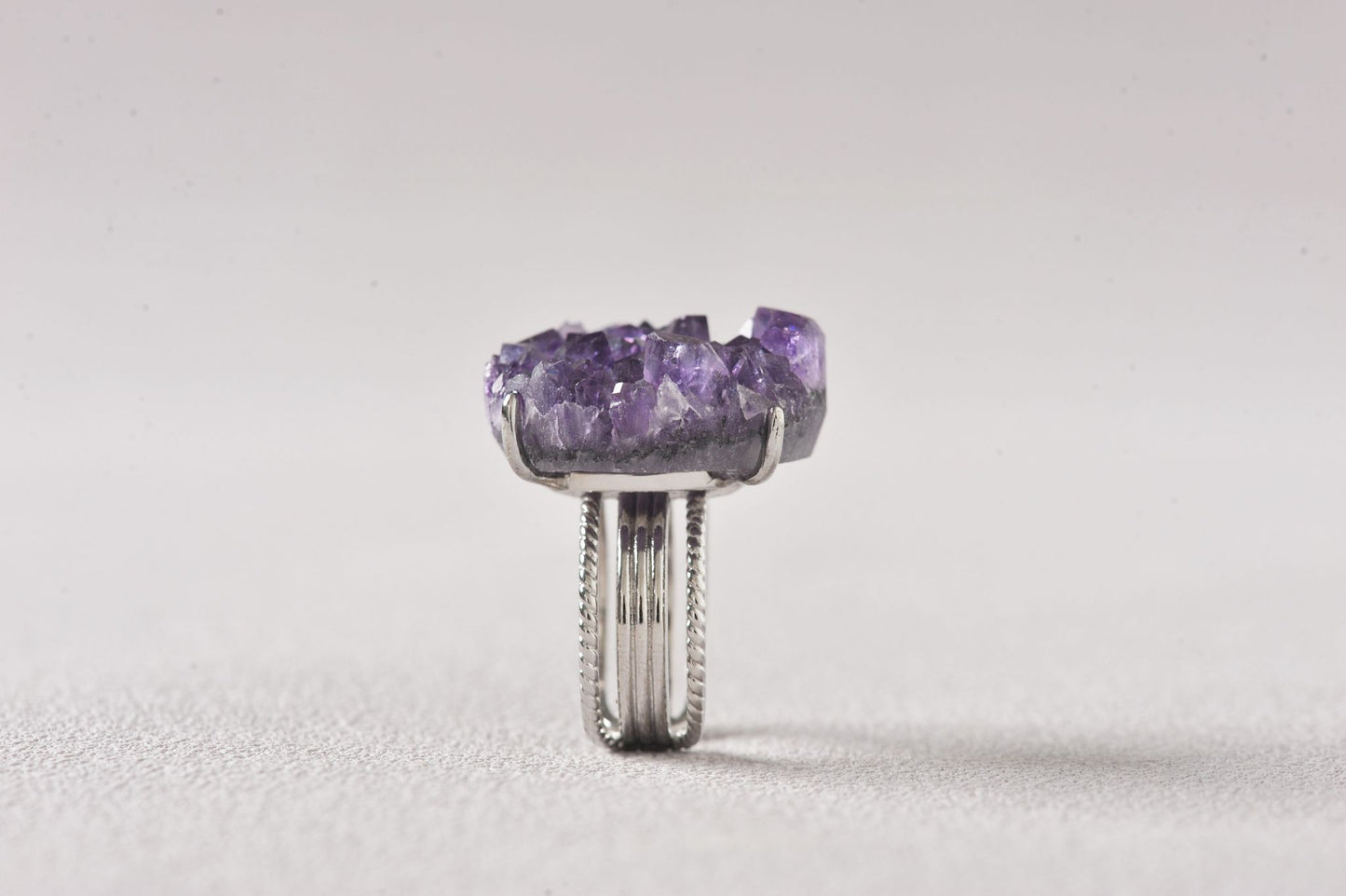 Wisdom Keeper Amethyst Cluster Ring