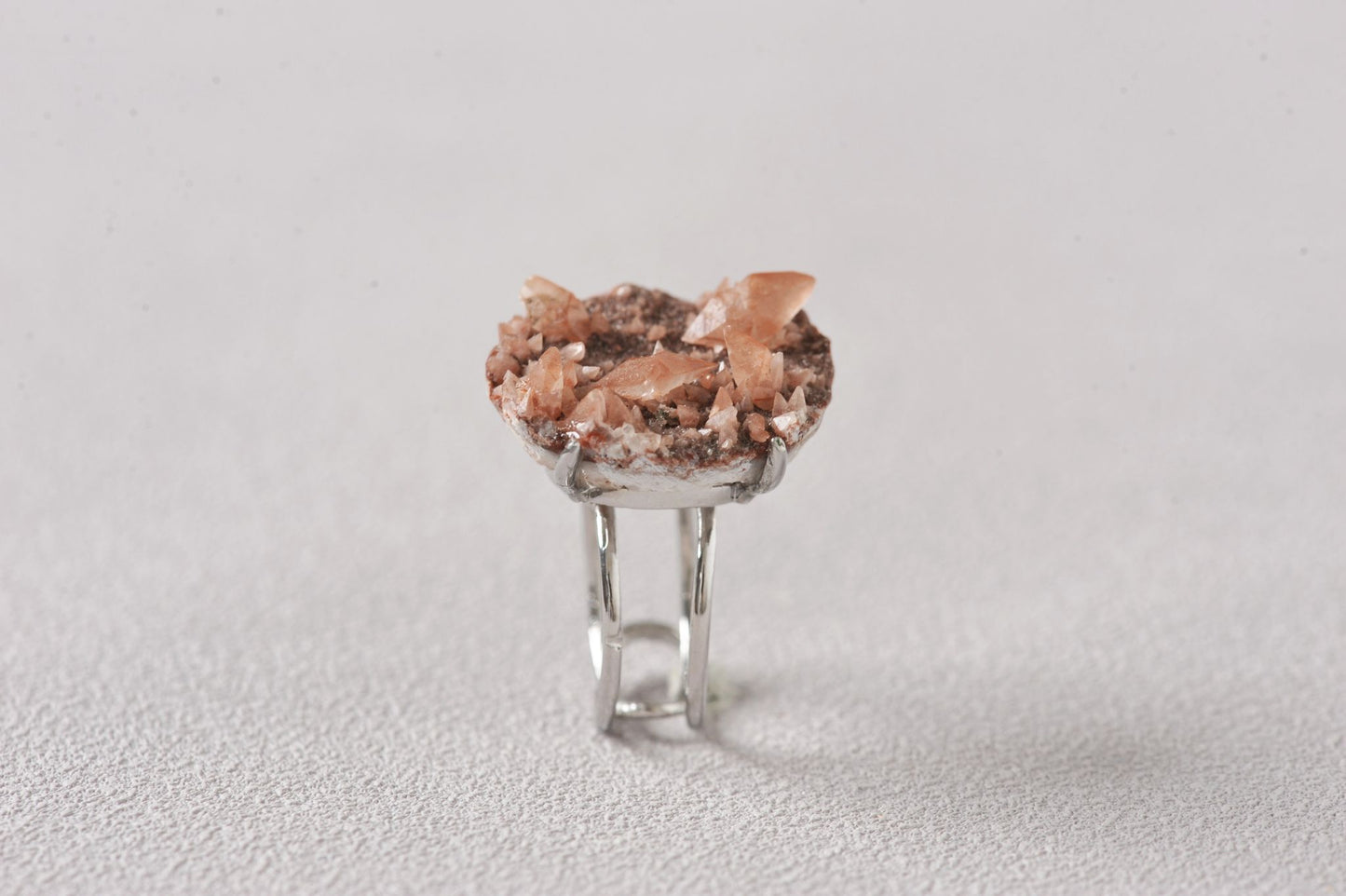 Rare Calcite Rhombus Mineral Ring
