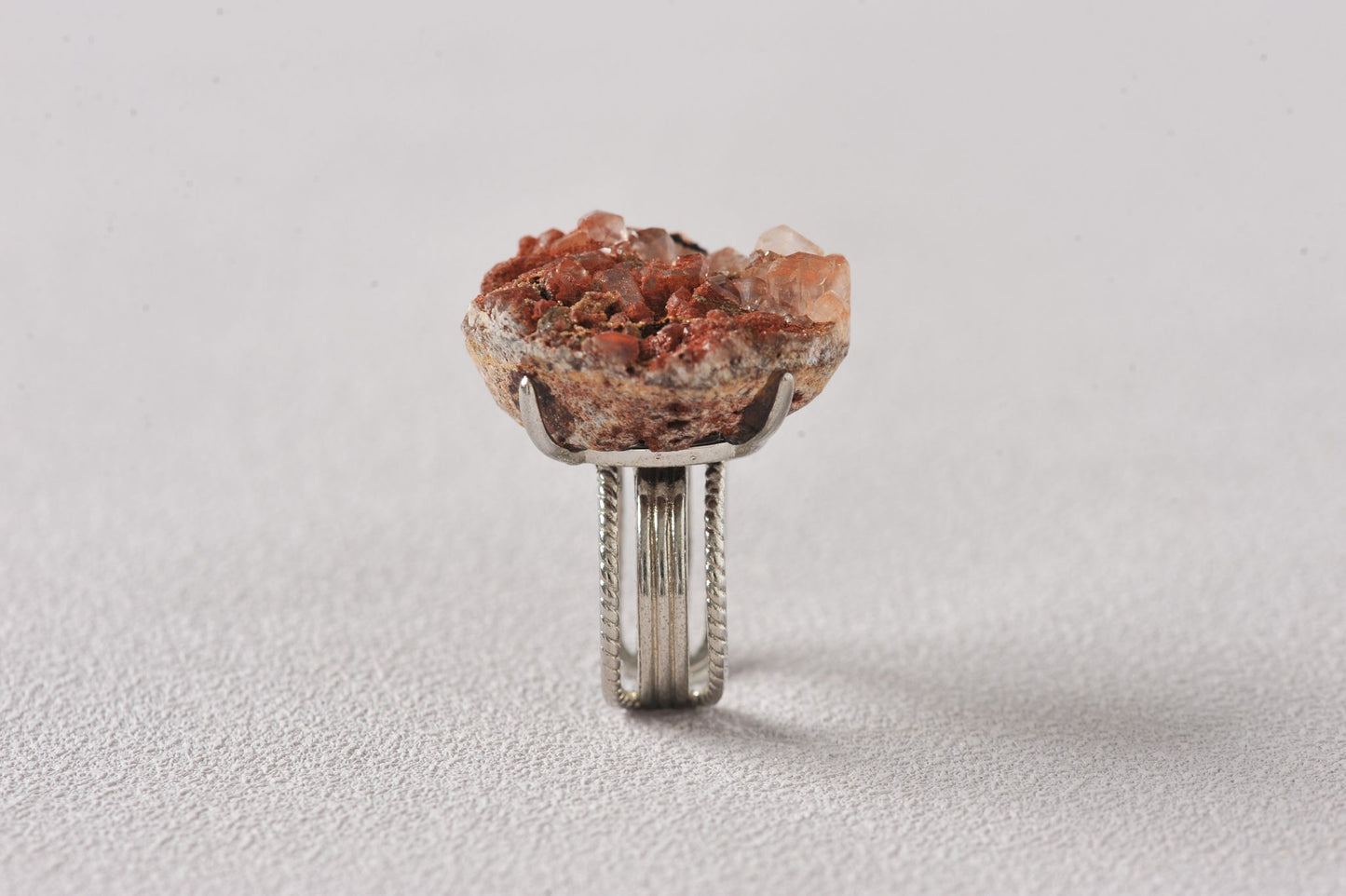 Red Hematite Cluster Specimen Ring