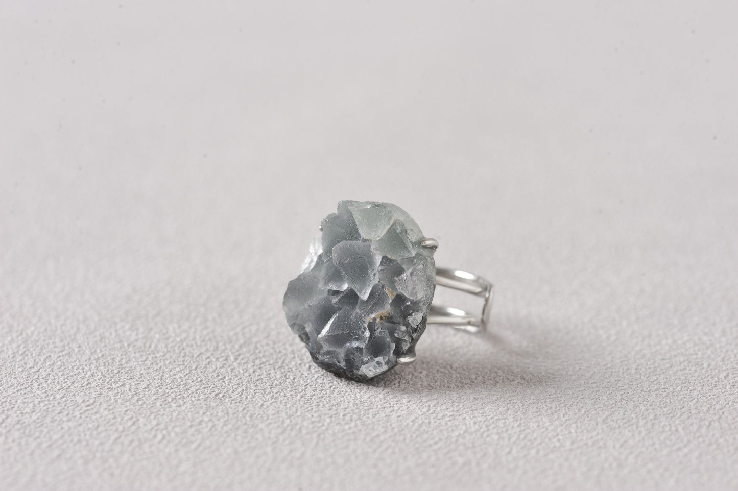 Sky-Seed Celestite Quartz Ring