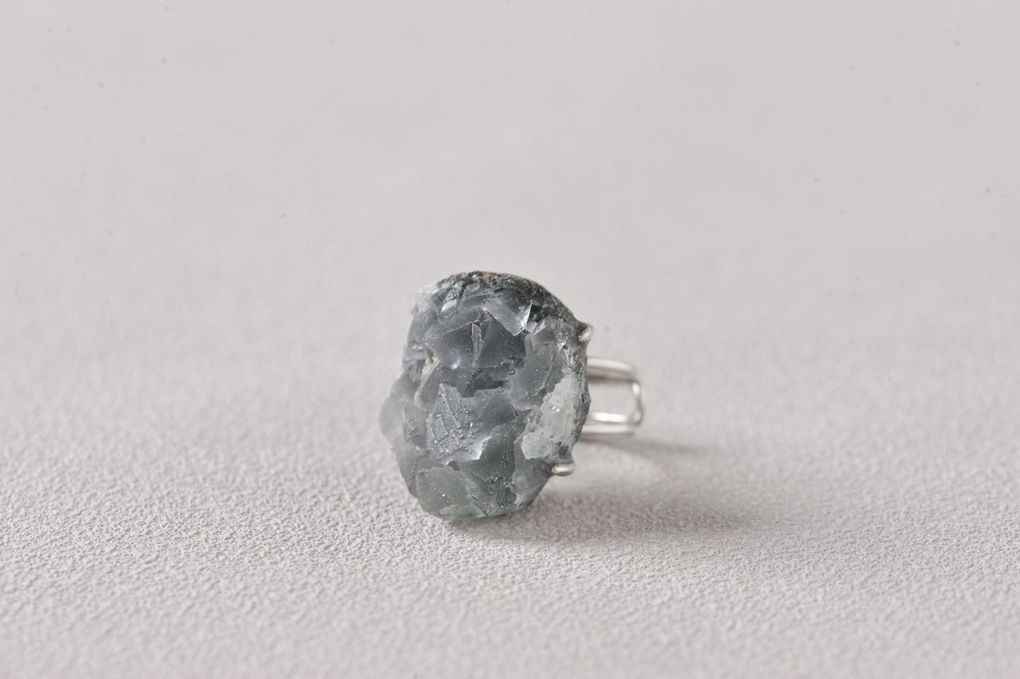 Sky-Seed Celestite Quartz Ring