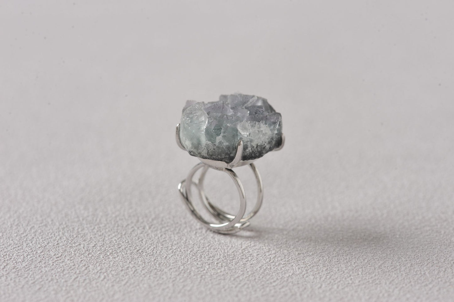 Sky-Seed Celestite Quartz Ring