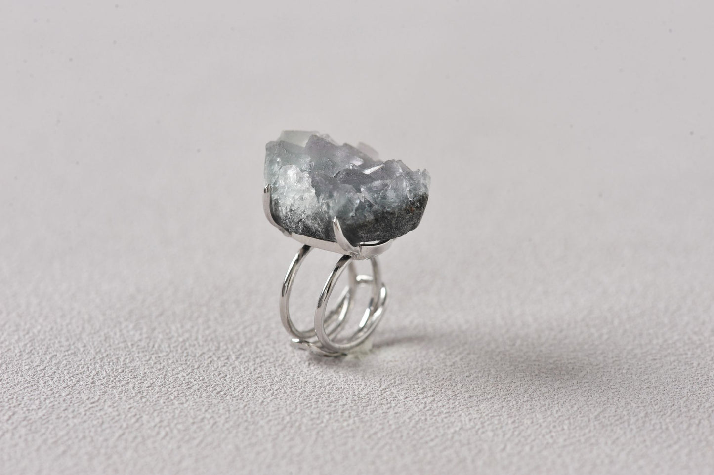Sky-Seed Celestite Quartz Ring