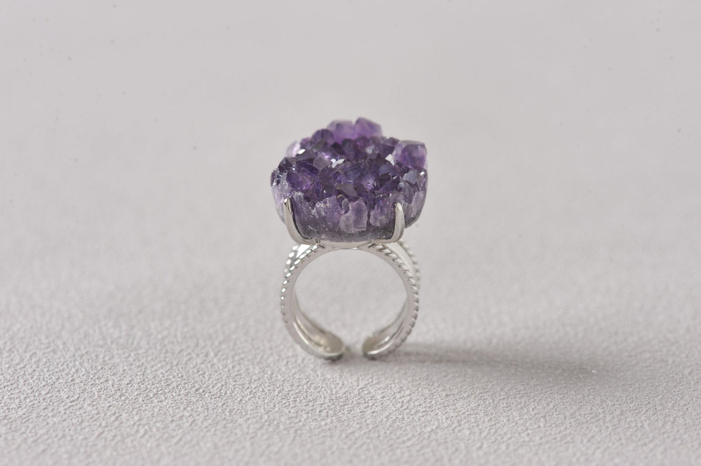Wisdom Keeper Amethyst Cluster Ring