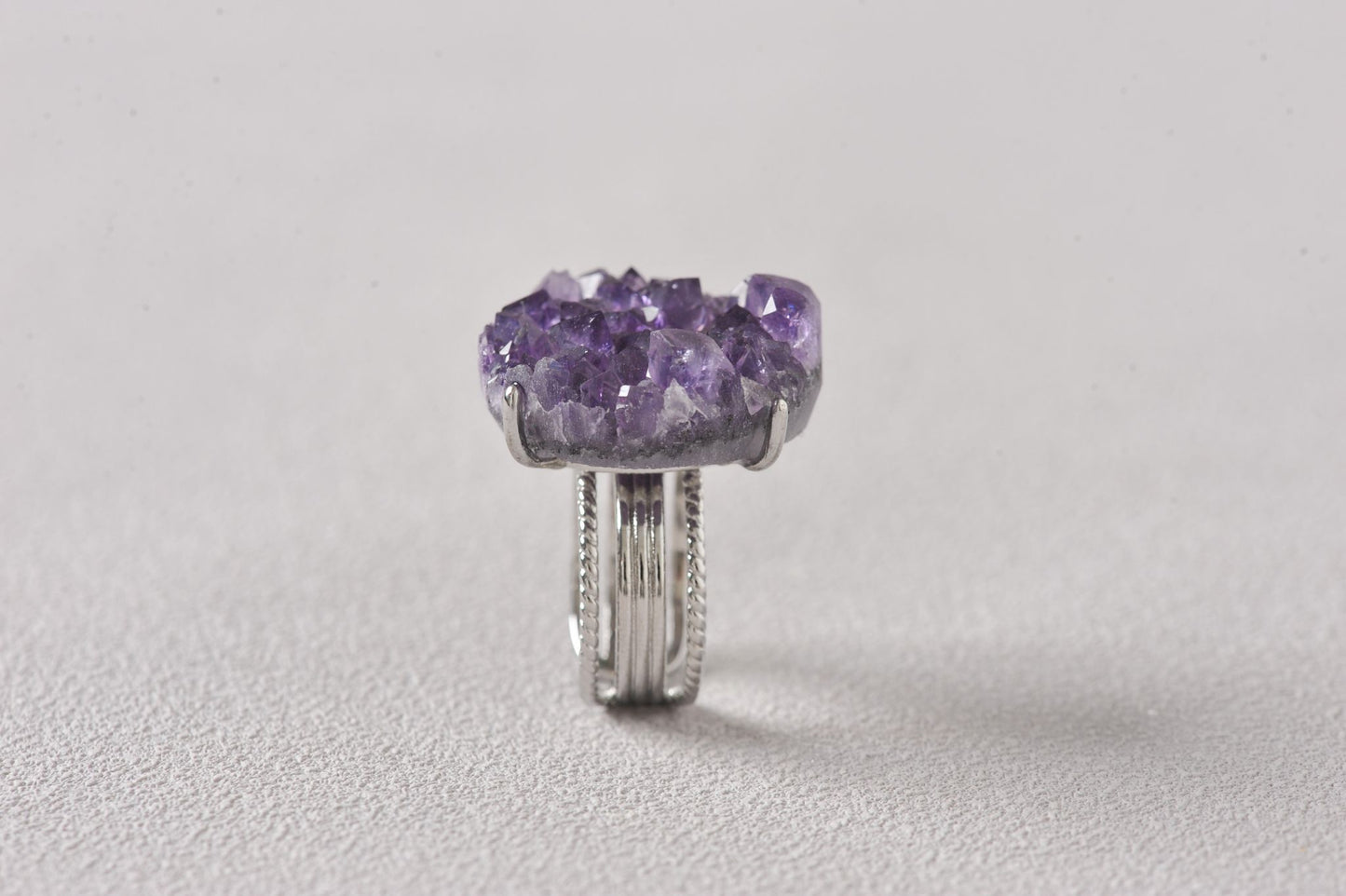 Wisdom Keeper Amethyst Cluster Ring