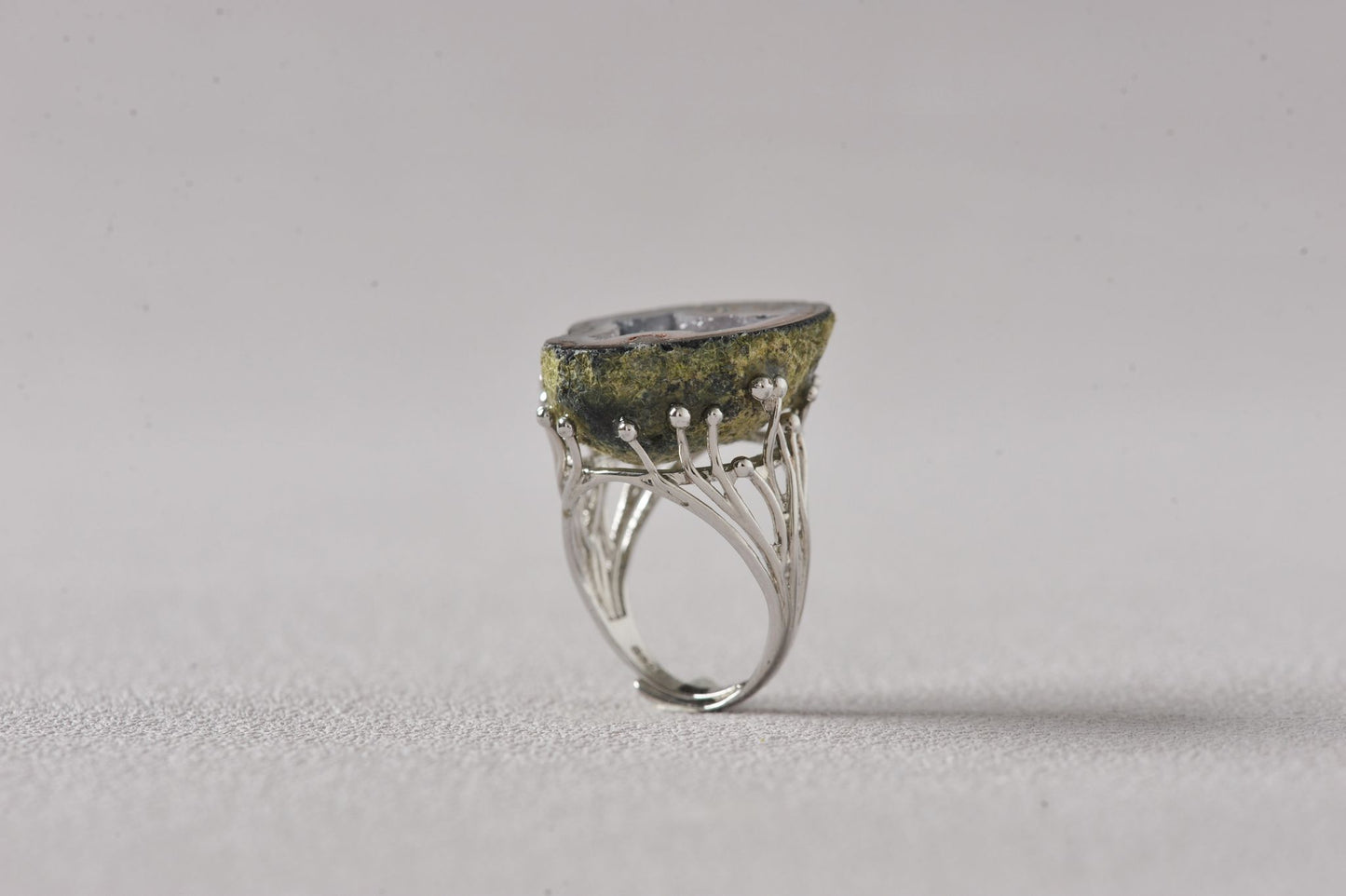 Inner Universe Amplifier Agate Geode Ring