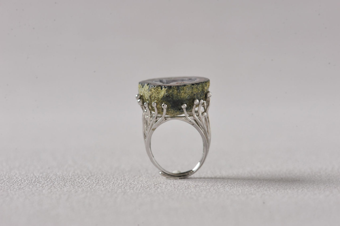 Inner Universe Amplifier Agate Geode Ring