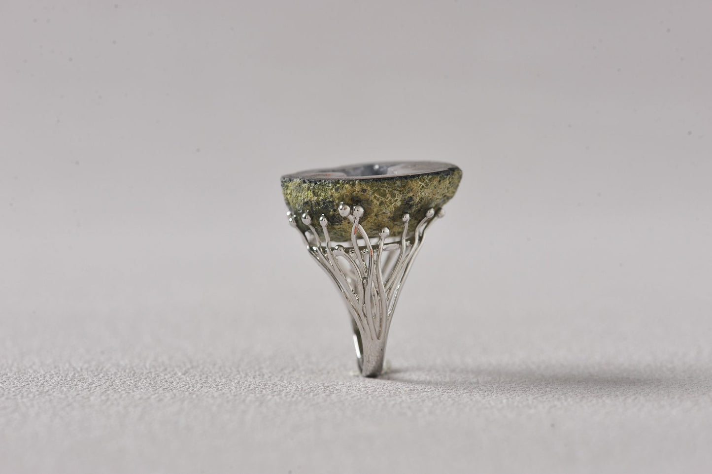 Inner Universe Amplifier Agate Geode Ring