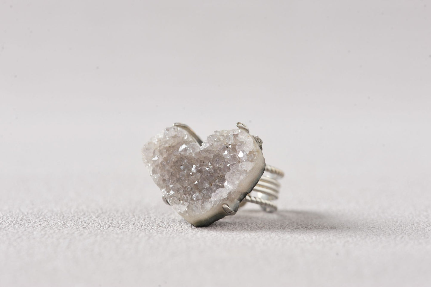 Love’s Amplifier Druzy Heart Ring