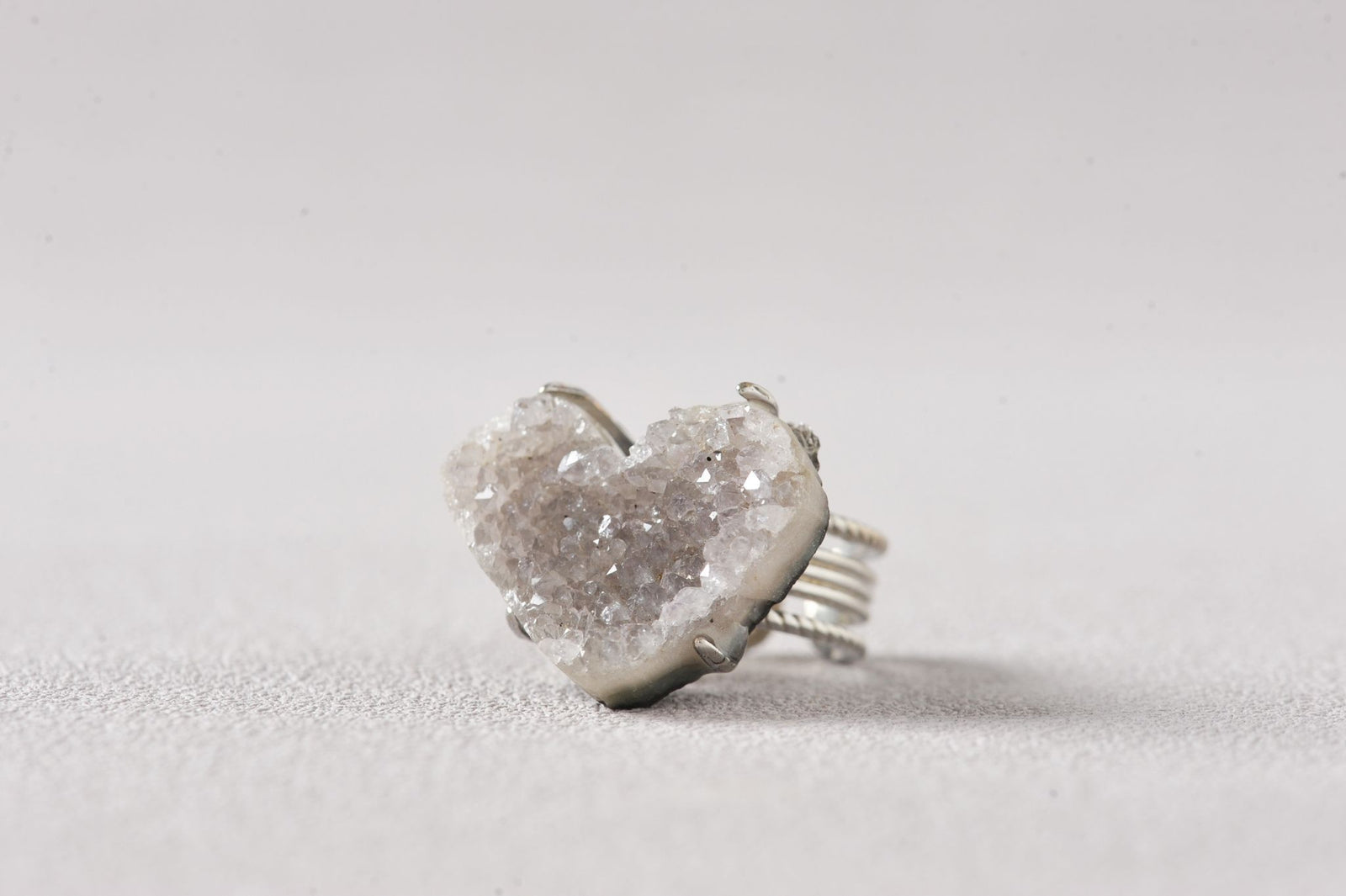 Love’s Amplifier Druzy Heart Ring
