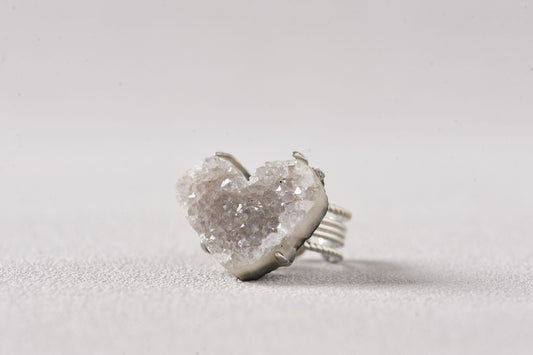 Love’s Amplifier Druzy Heart Ring
