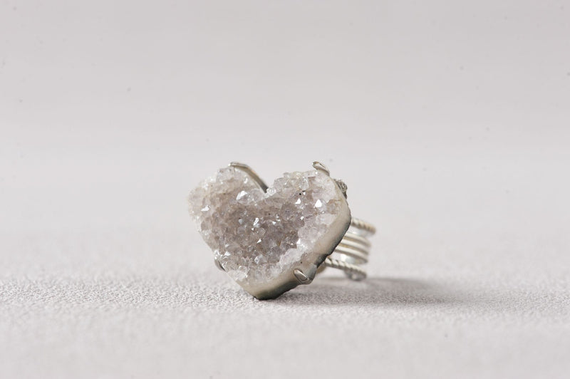 Love’s Amplifier Druzy Heart Ring