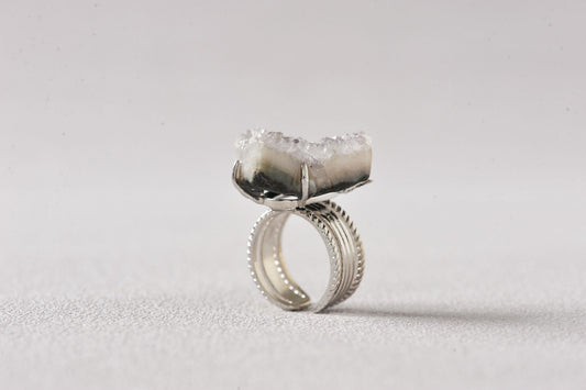 Love’s Amplifier Druzy Heart Ring