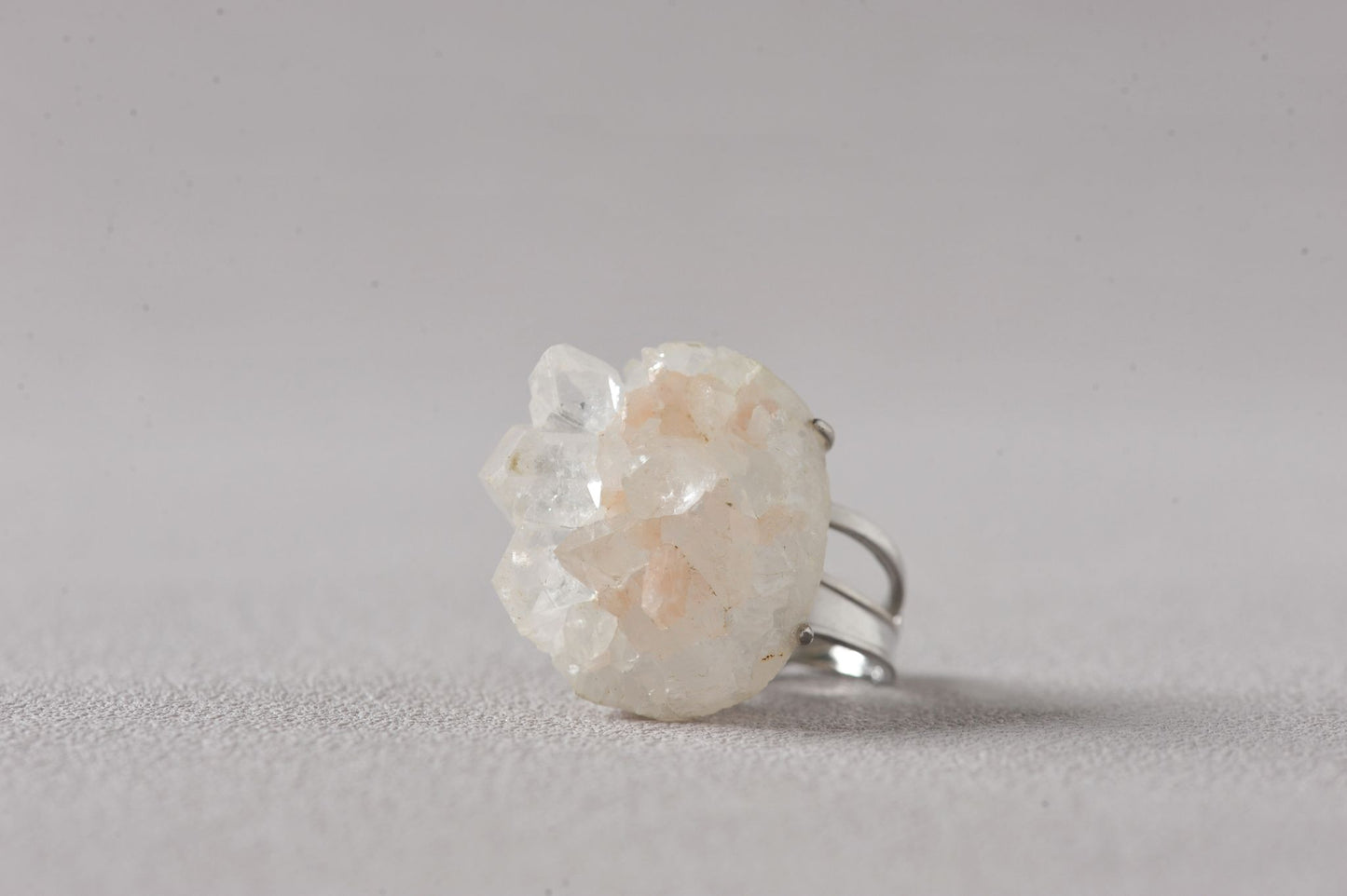 Clarity Guardian Apophyllite Cluster Ring