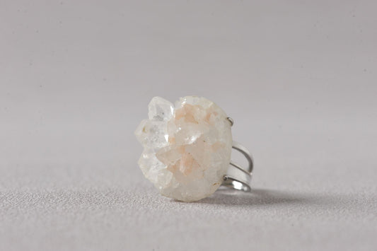 Clarity Guardian Apophyllite Cluster Ring
