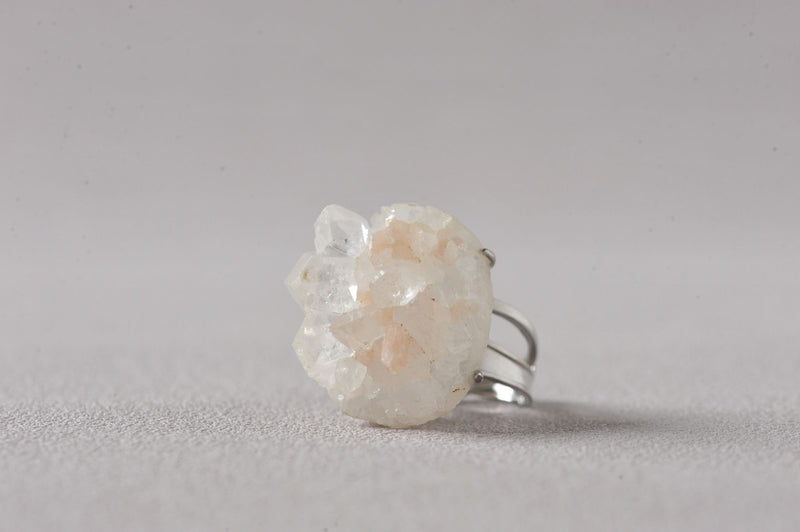 Clarity Guardian Apophyllite Cluster Ring