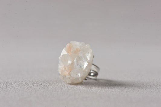 Clarity Guardian Apophyllite Cluster Ring
