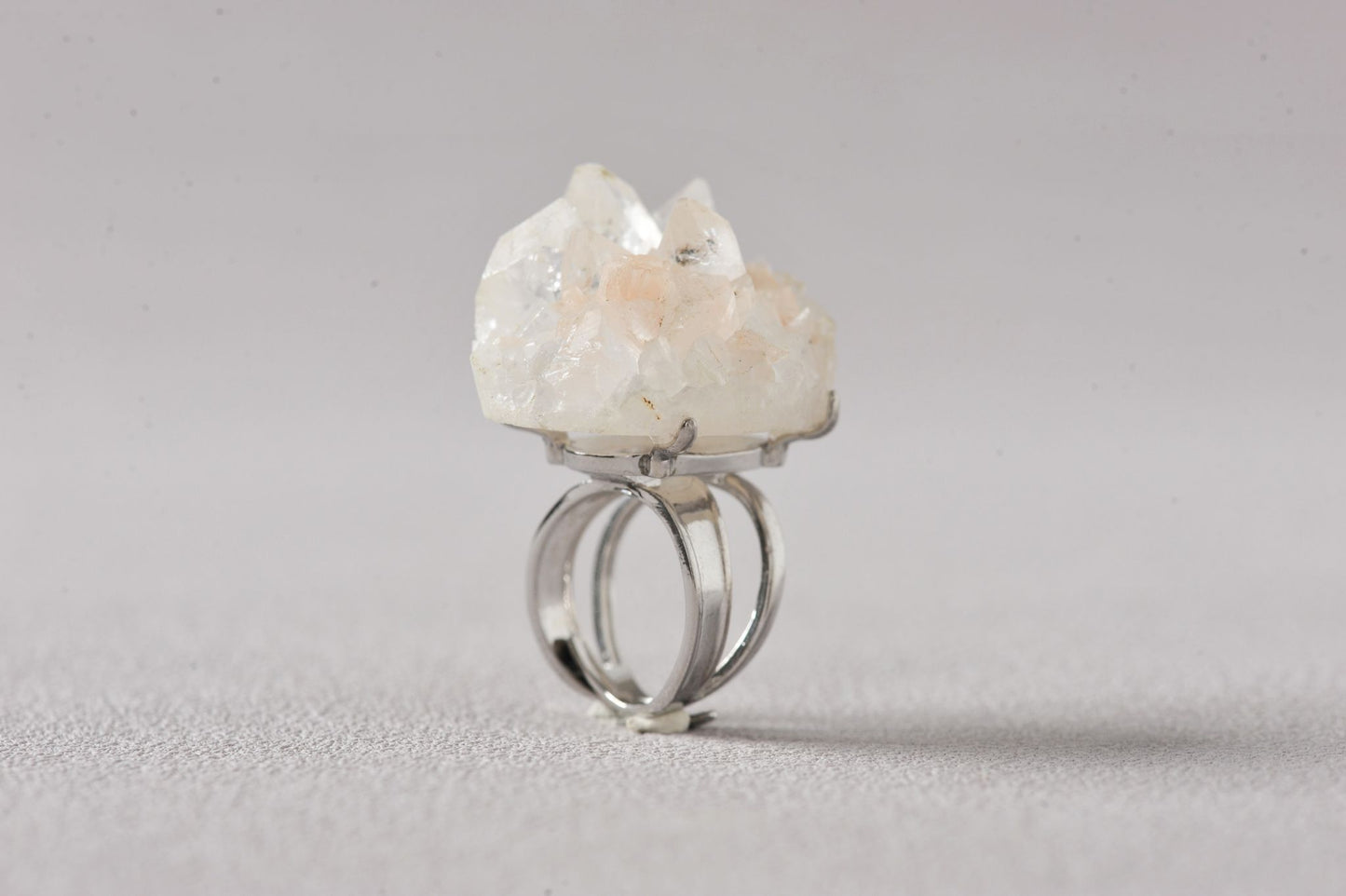 Clarity Guardian Apophyllite Cluster Ring