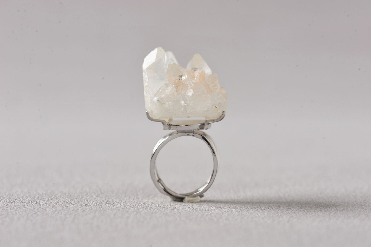 Clarity Guardian Apophyllite Cluster Ring