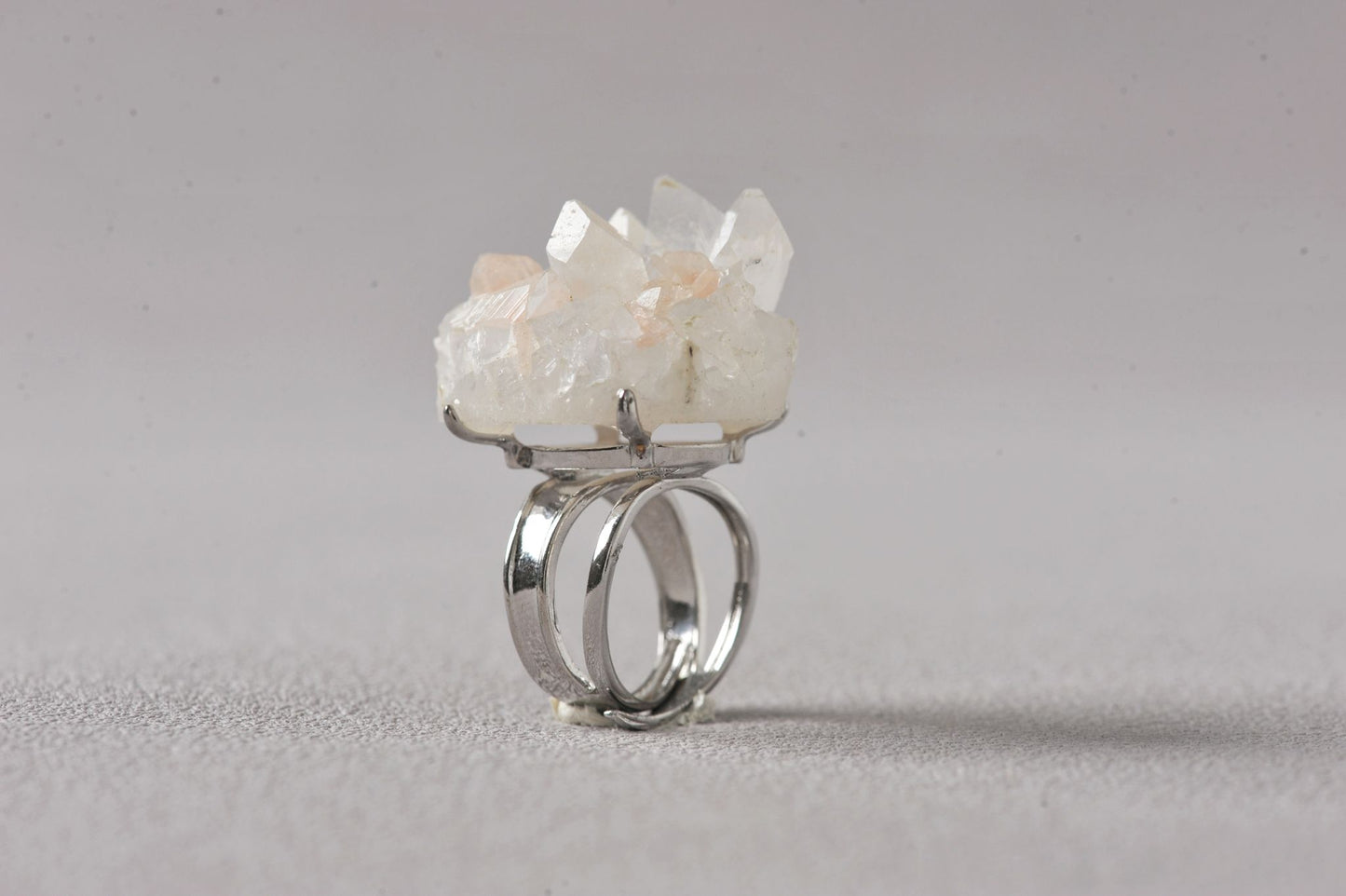Clarity Guardian Apophyllite Cluster Ring