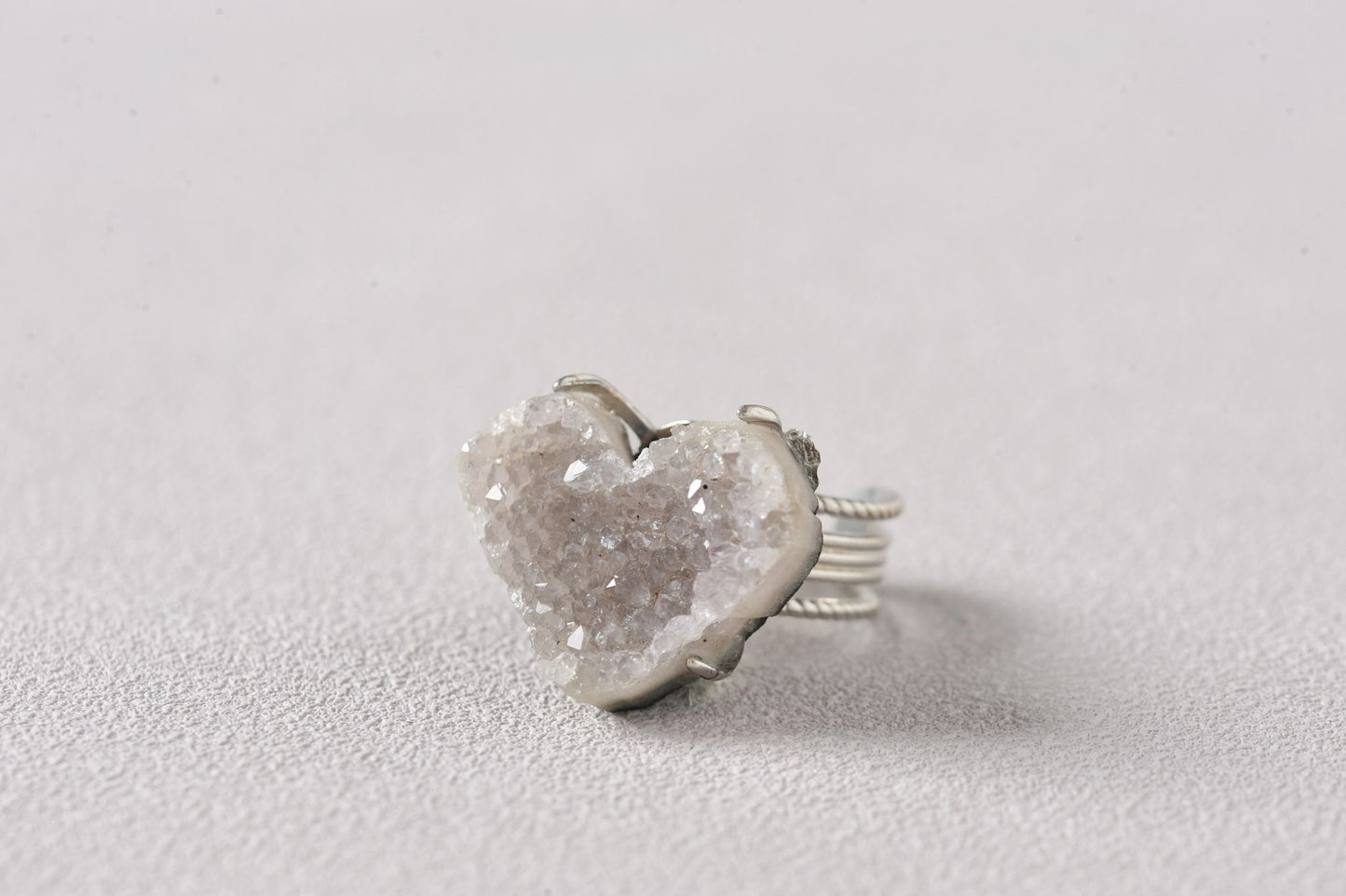 Love’s Amplifier Druzy Heart Ring