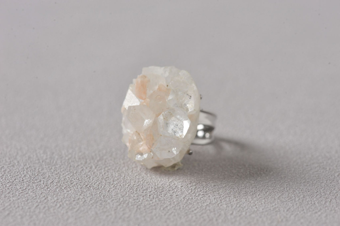 Clarity Guardian Apophyllite Cluster Ring