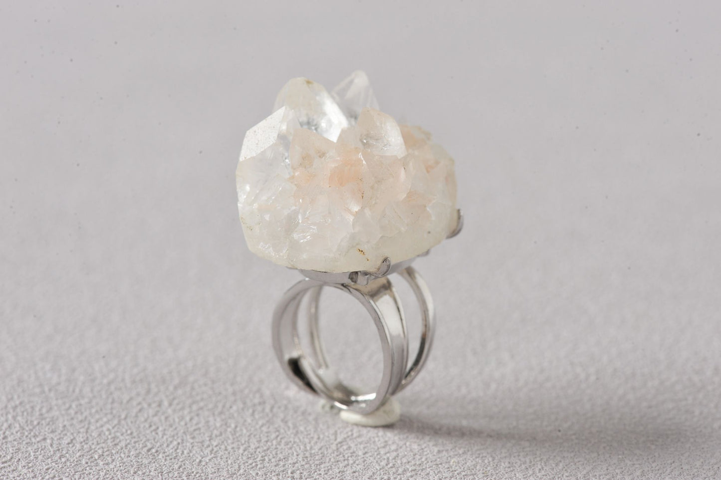 Clarity Guardian Apophyllite Cluster Ring