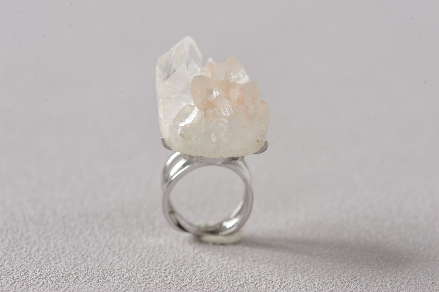 Clarity Guardian Apophyllite Cluster Ring