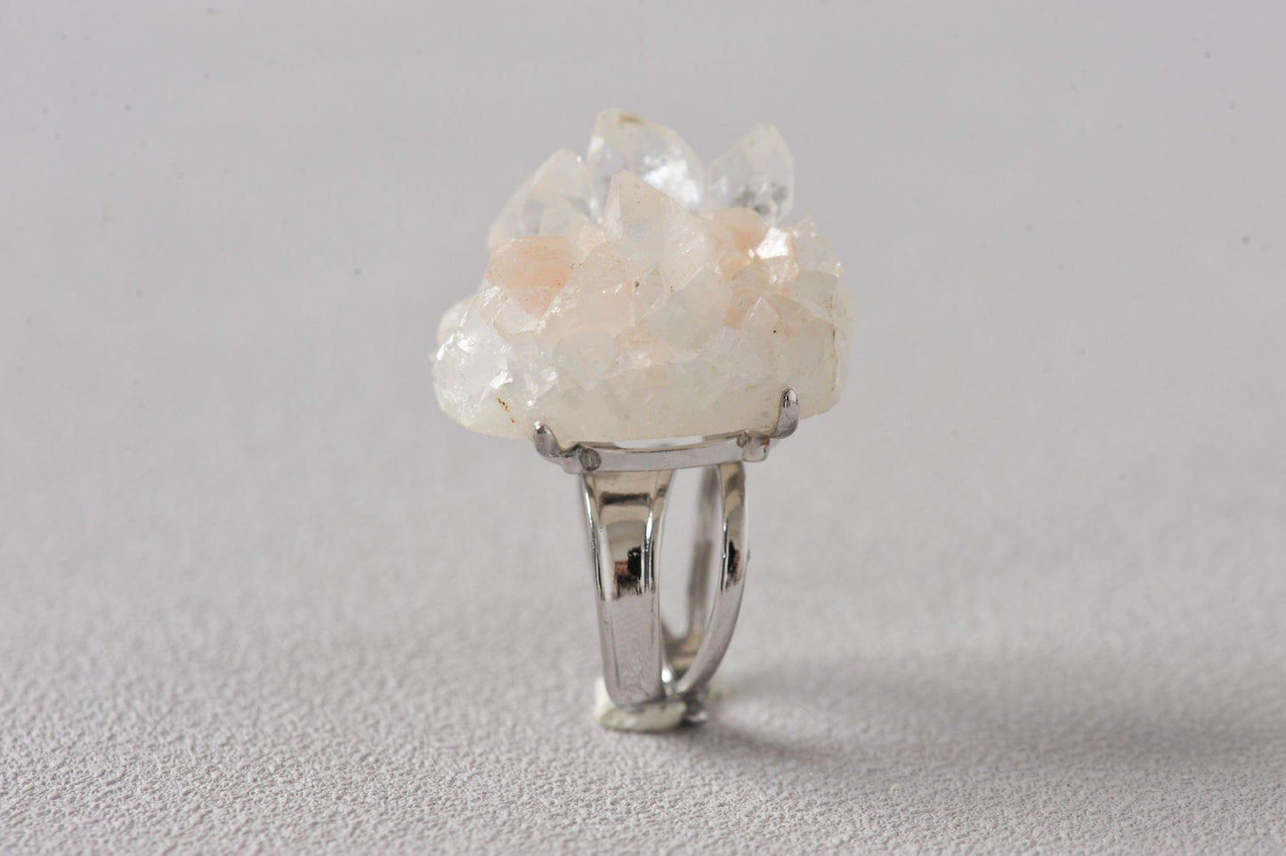 Clarity Guardian Apophyllite Cluster Ring