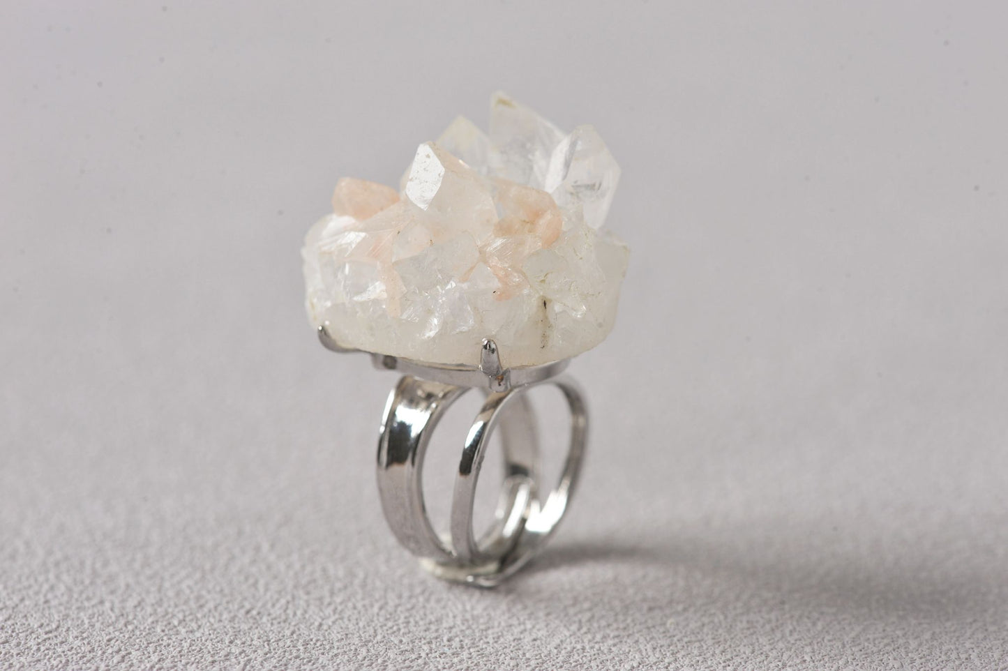 Clarity Guardian Apophyllite Cluster Ring