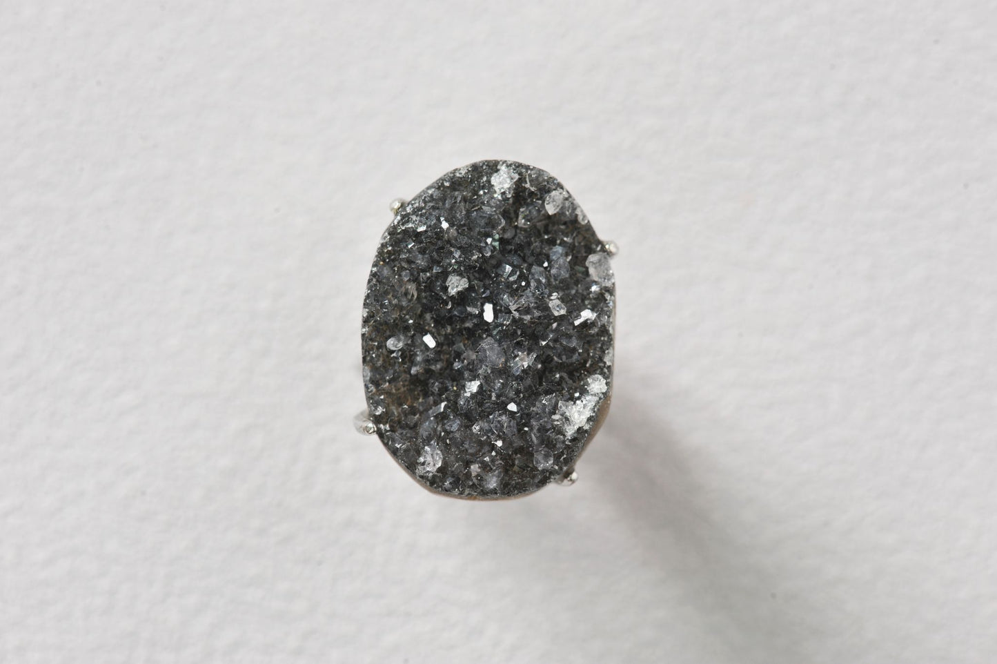 Night-Shield Druzy Ring