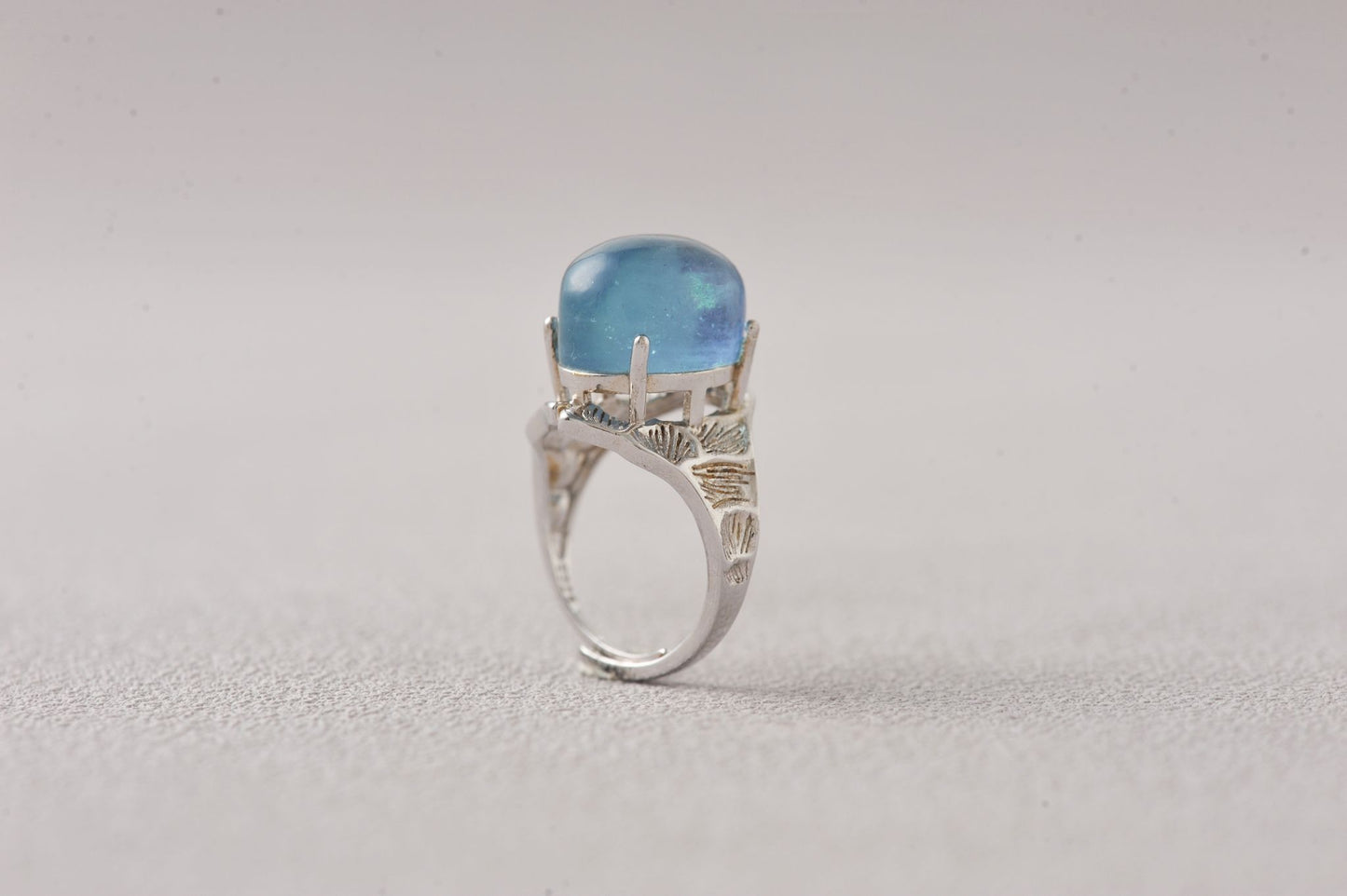 Pakistan Aquamarine Crystal Statement Ring