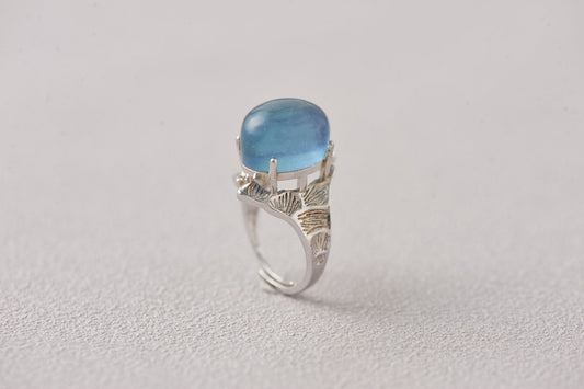 Pakistan Aquamarine Crystal Statement Ring
