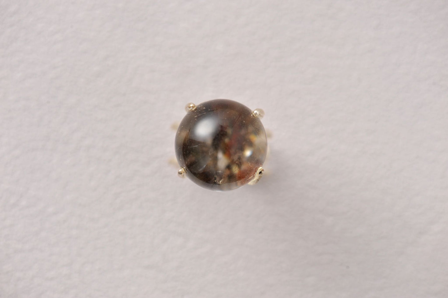 Intuition-Enhancing Phantom Quartz Sphere Ring