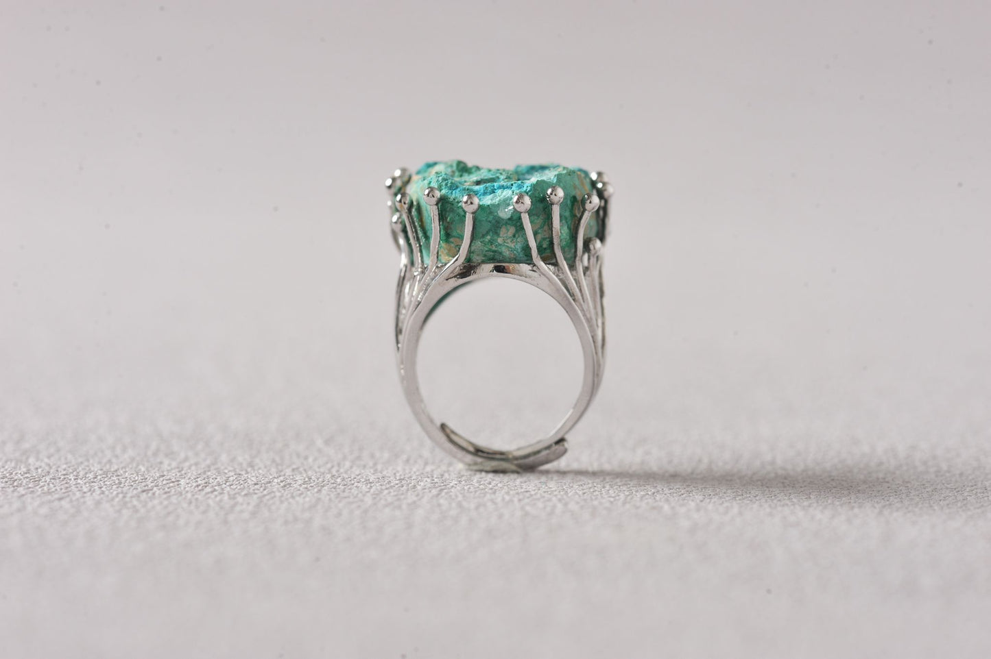 Aura Stabilizer Raw Chrysocolla Ring