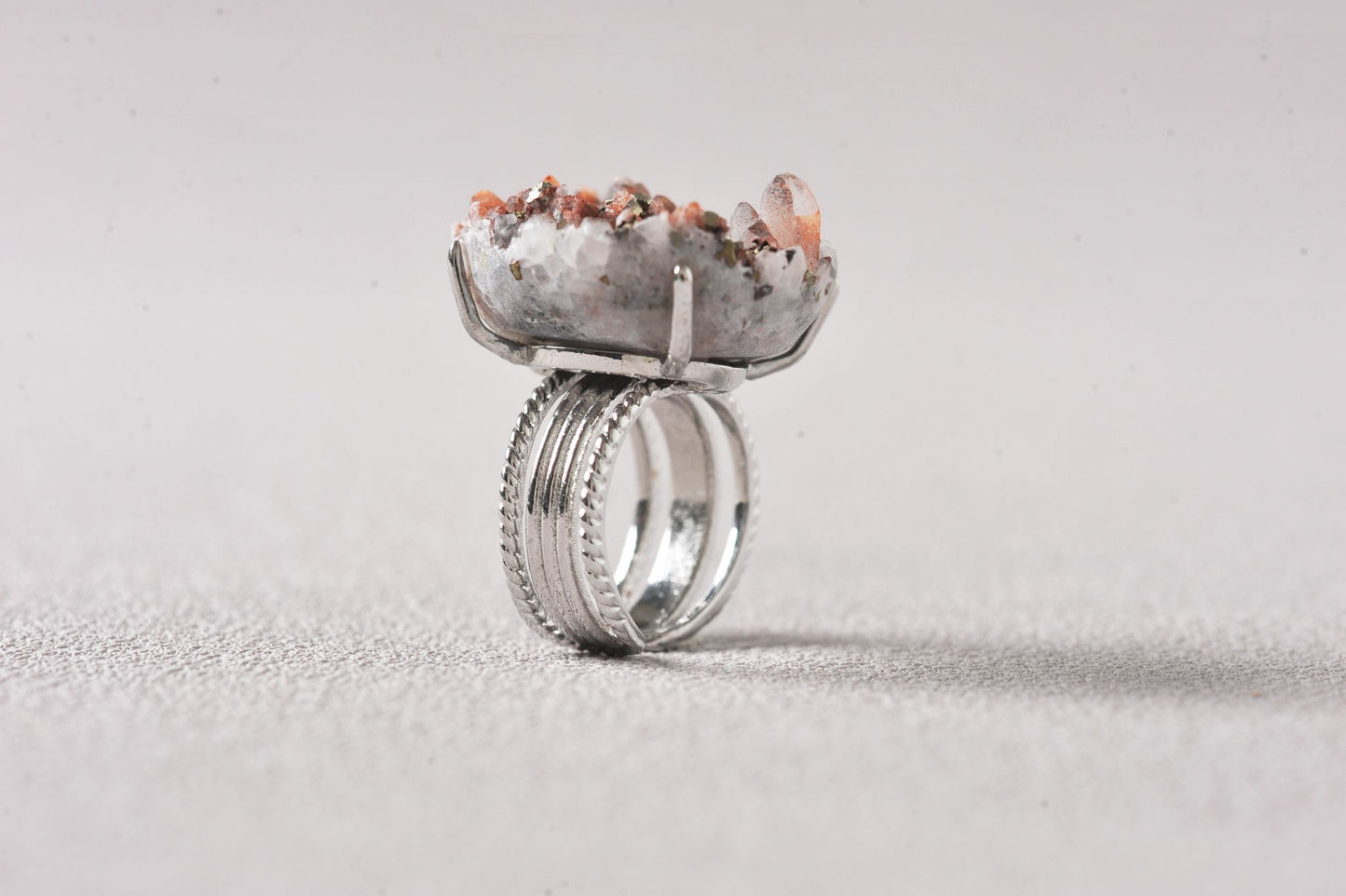 Intergrown Gold & Light Specimen Ring
