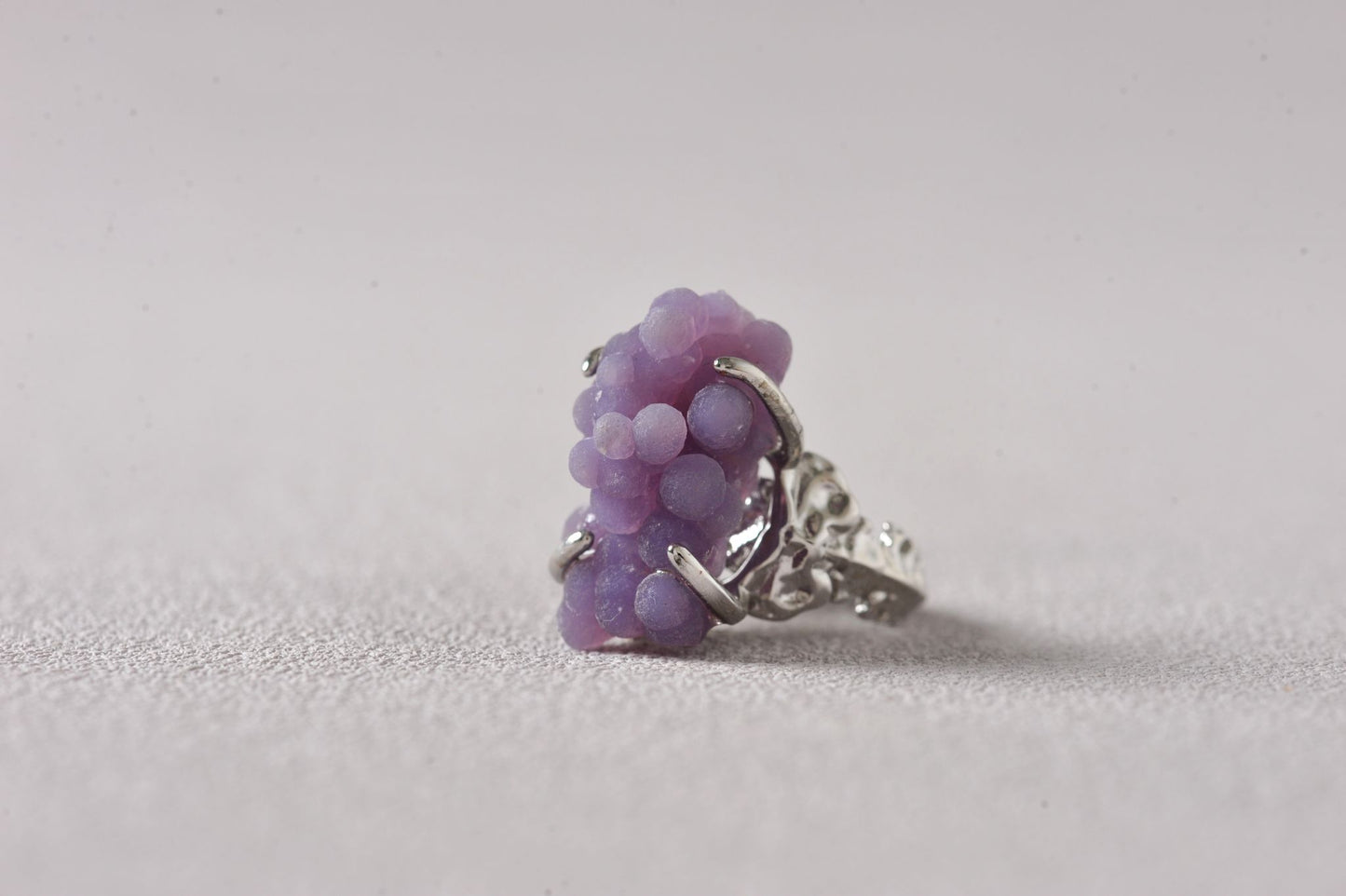 Quiet Bloom Grape Agate Rough Ring