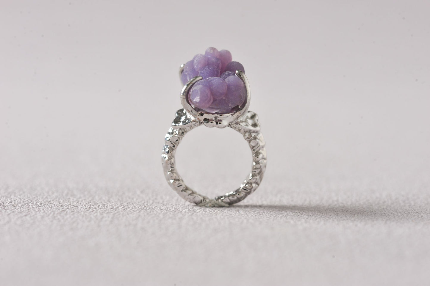Quiet Bloom Grape Agate Rough Ring