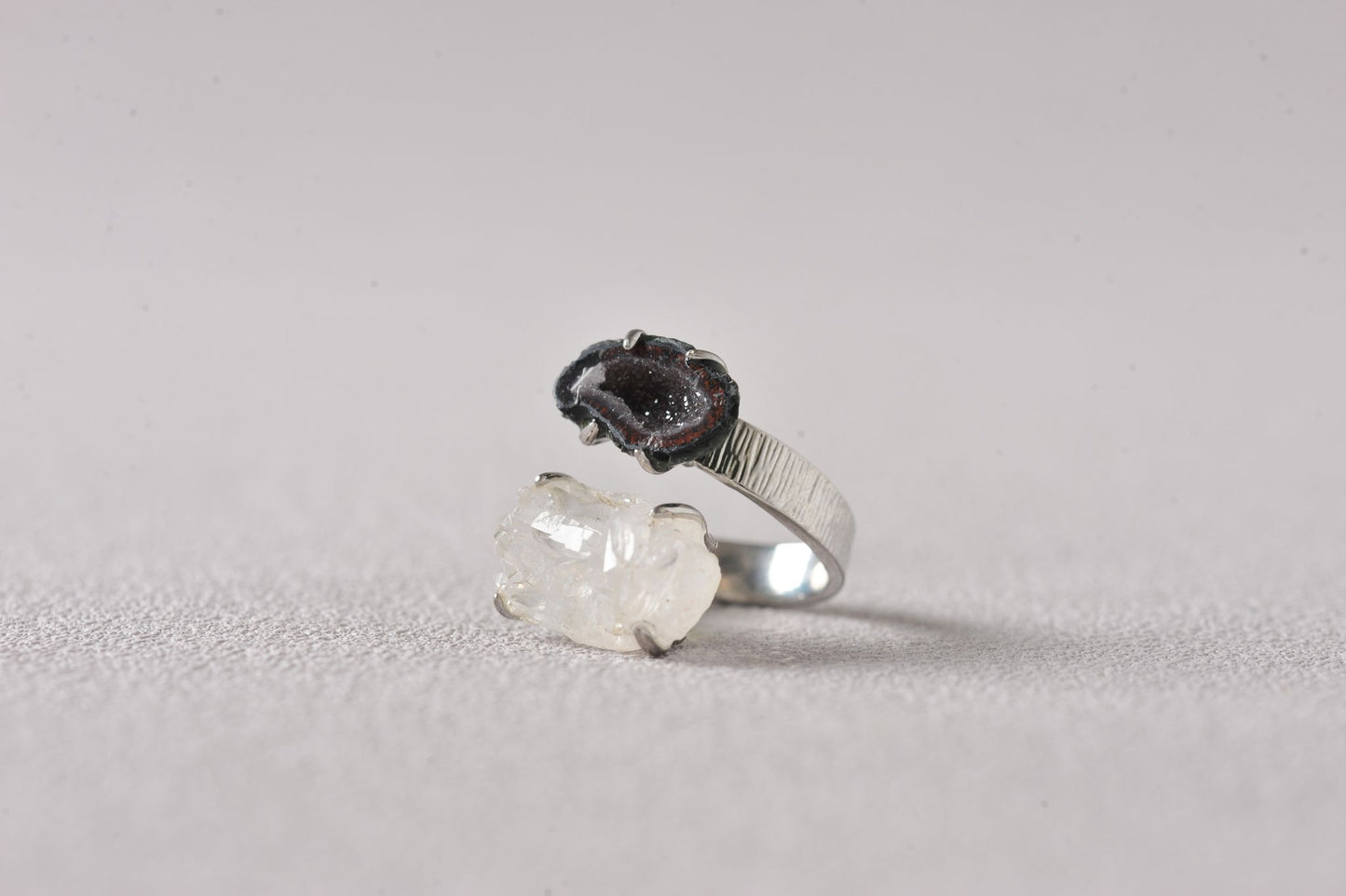 Resonant Duality Geode Crystal Ring