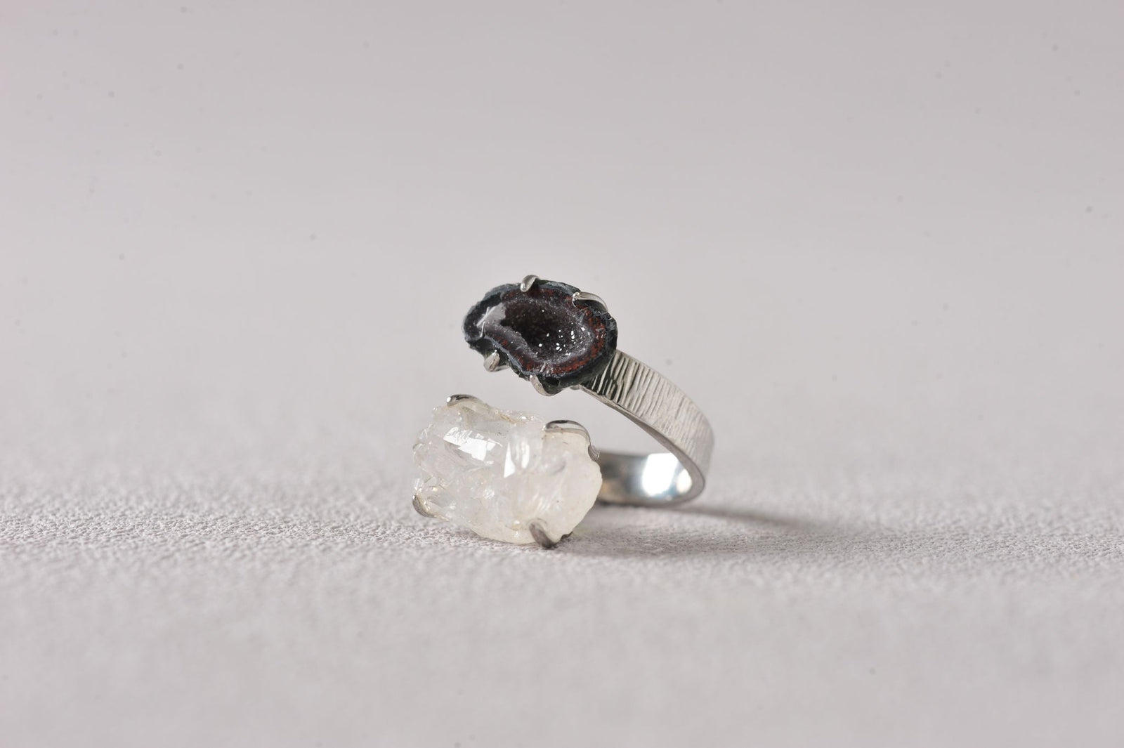 Resonant Duality Geode Crystal Ring