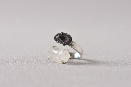 Resonant Duality Geode Crystal Ring