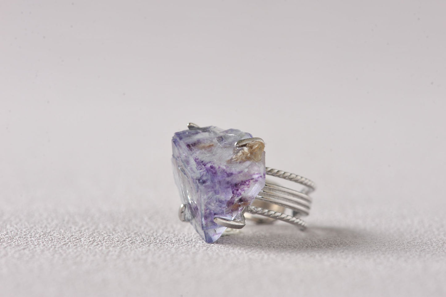 Higher Insight Fluorite Pyramid Ring