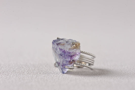 Higher Insight Fluorite Pyramid Ring
