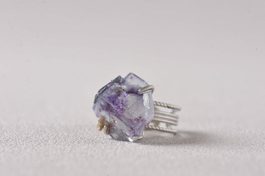 Higher Insight Fluorite Pyramid Ring