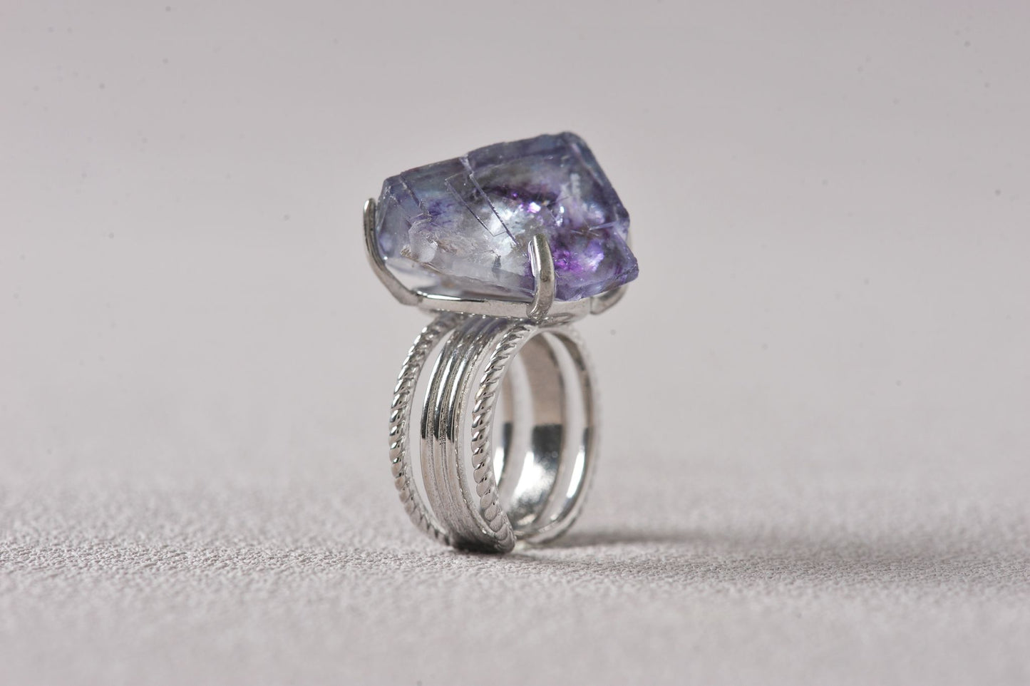 Higher Insight Fluorite Pyramid Ring