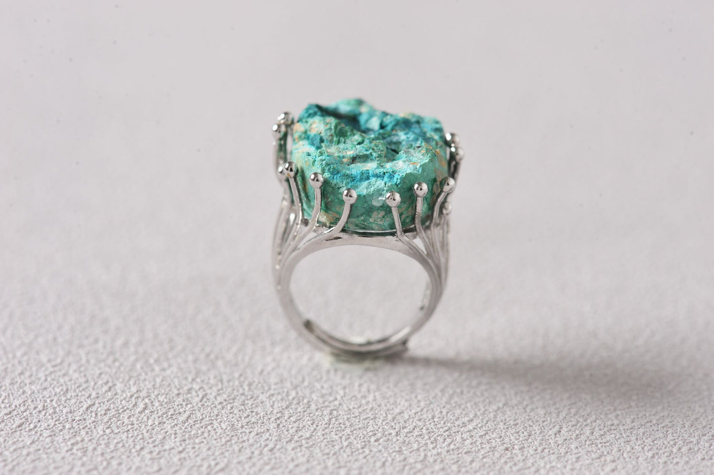 Aura Stabilizer Raw Chrysocolla Ring