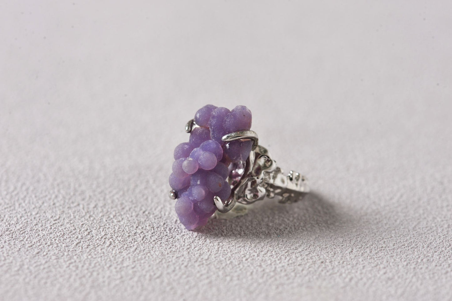 Quiet Bloom Grape Agate Rough Ring