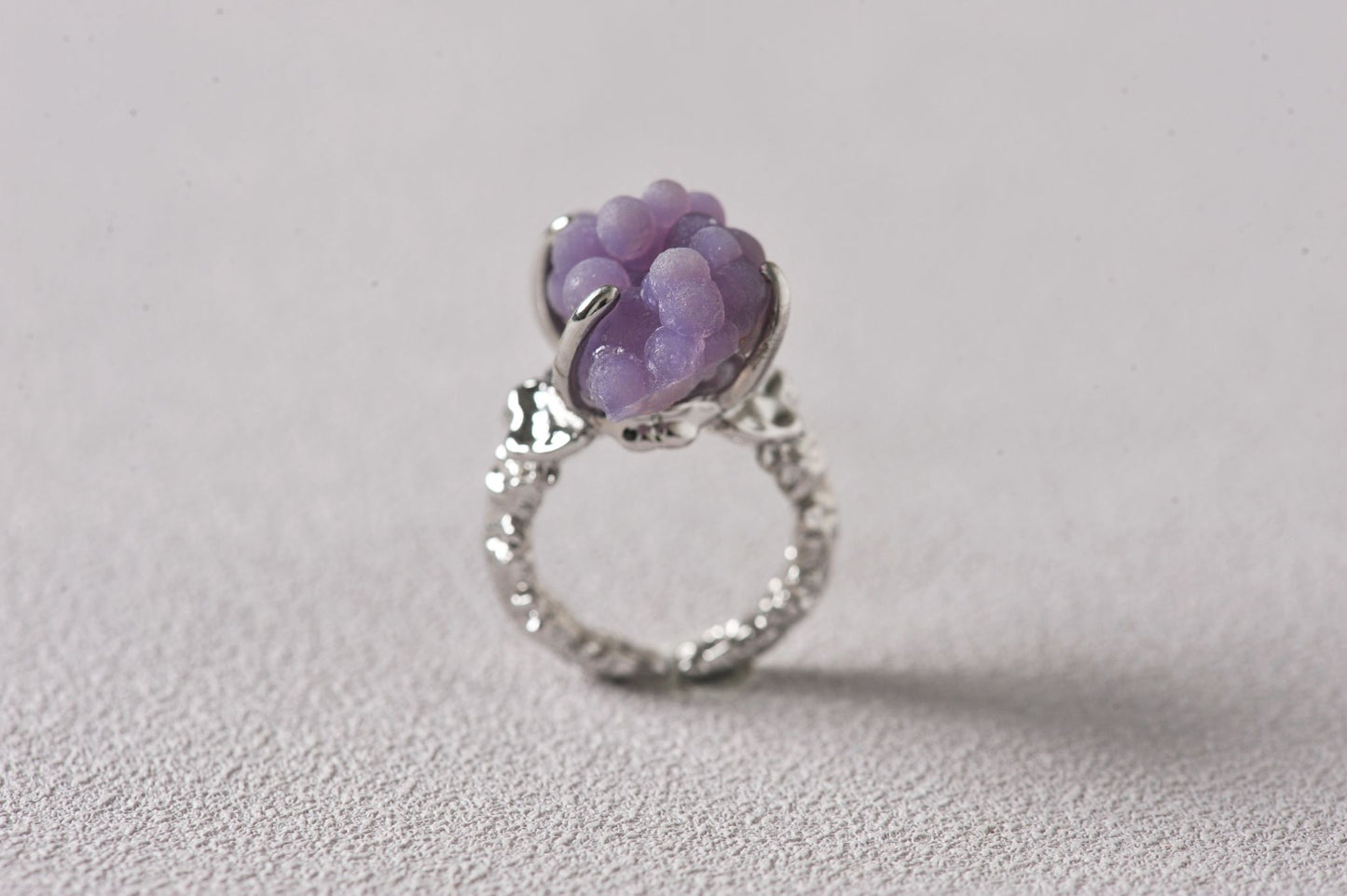 Quiet Bloom Grape Agate Rough Ring