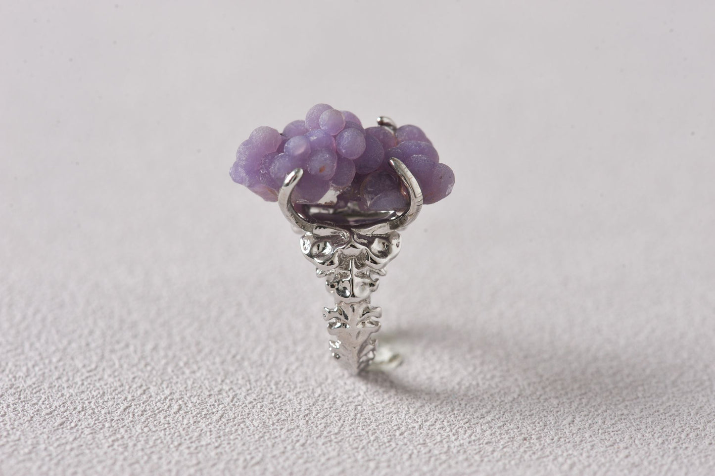 Quiet Bloom Grape Agate Rough Ring