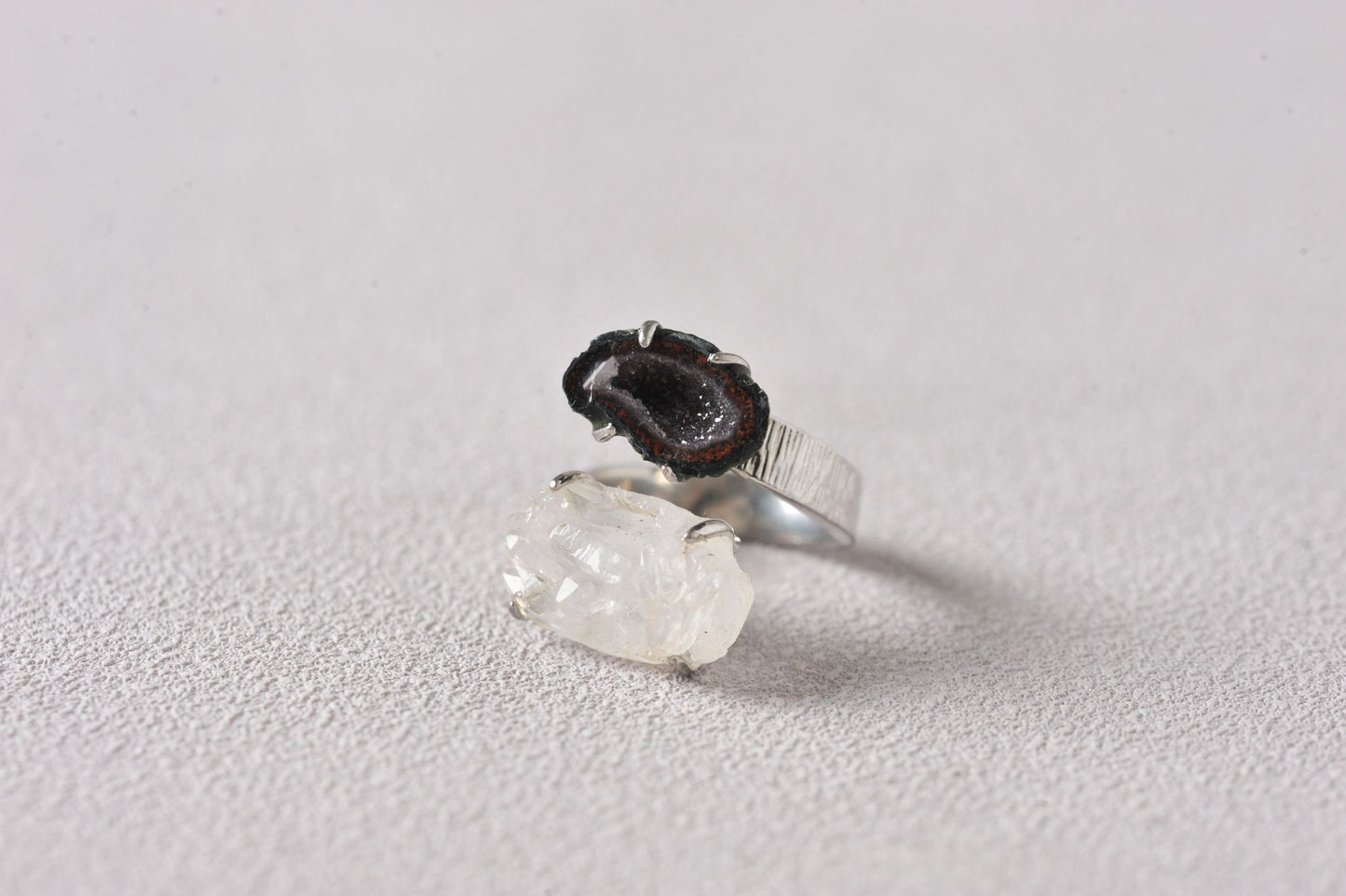 Resonant Duality Geode Crystal Ring